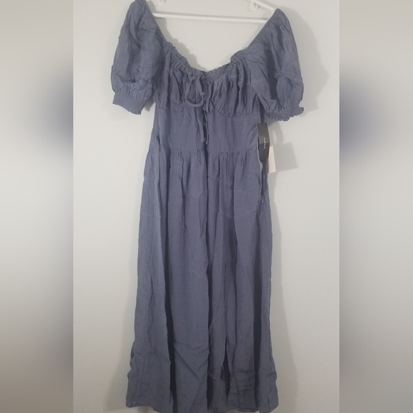 Lulus NWT Corset Styled Short Sleeve Bustier Midi Dress. Size Large. Fli… - Picture 1 of 7